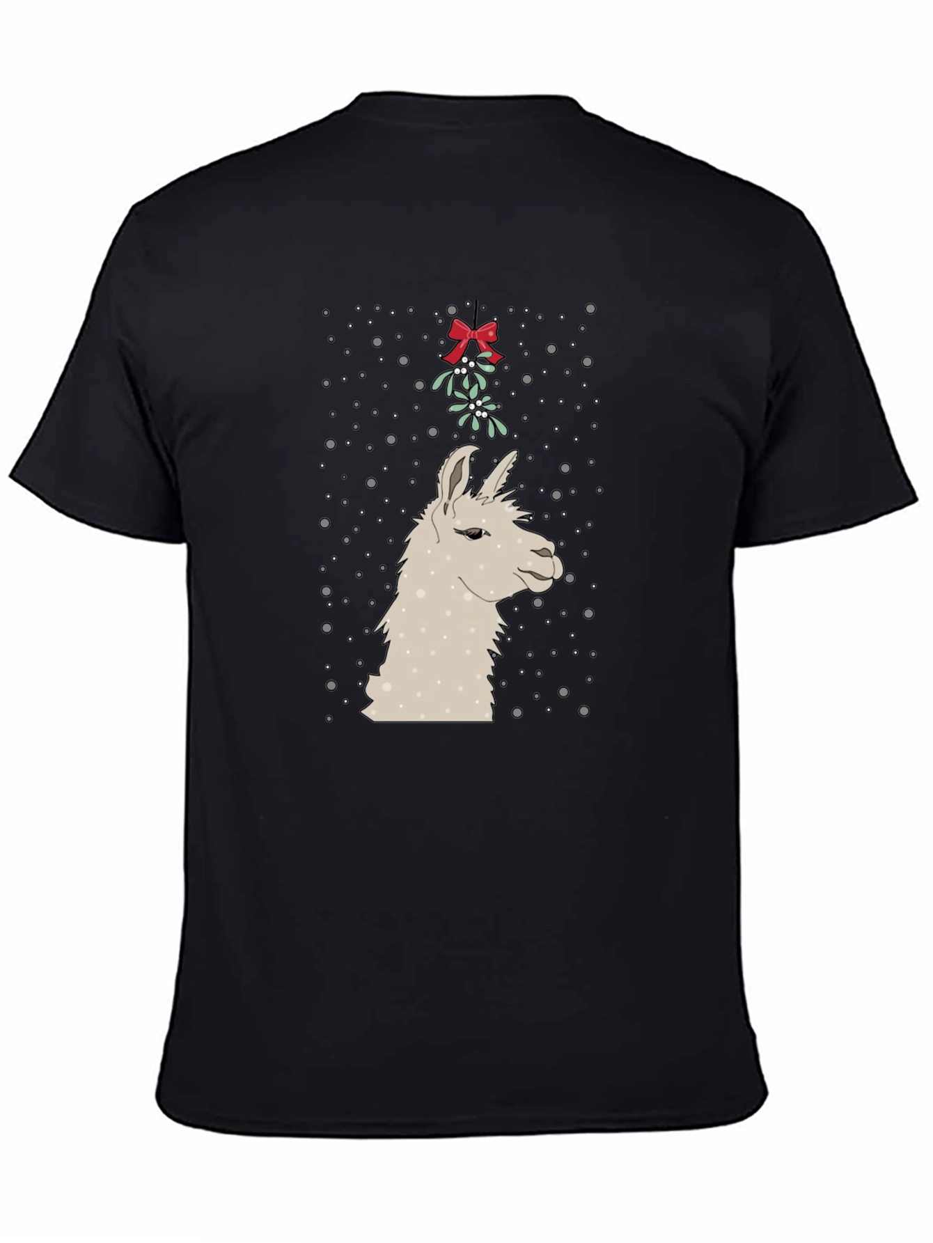 Llama Mistletoe Christmas Tee
