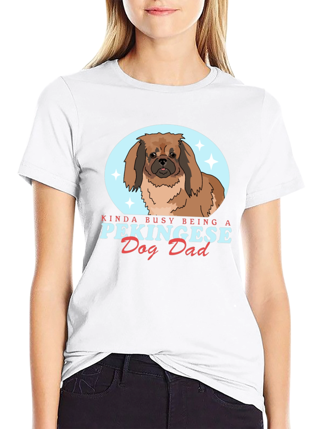 Pekingese Dog Dad Graphic T-Shirt