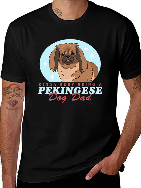 Pekingese Dog Dad Graphic T-Shirt