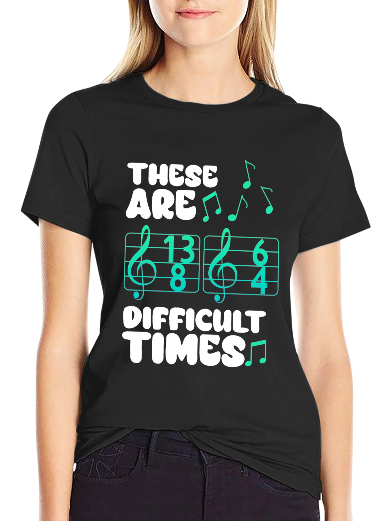 These are Difficult Times Music Pun T-Shirt