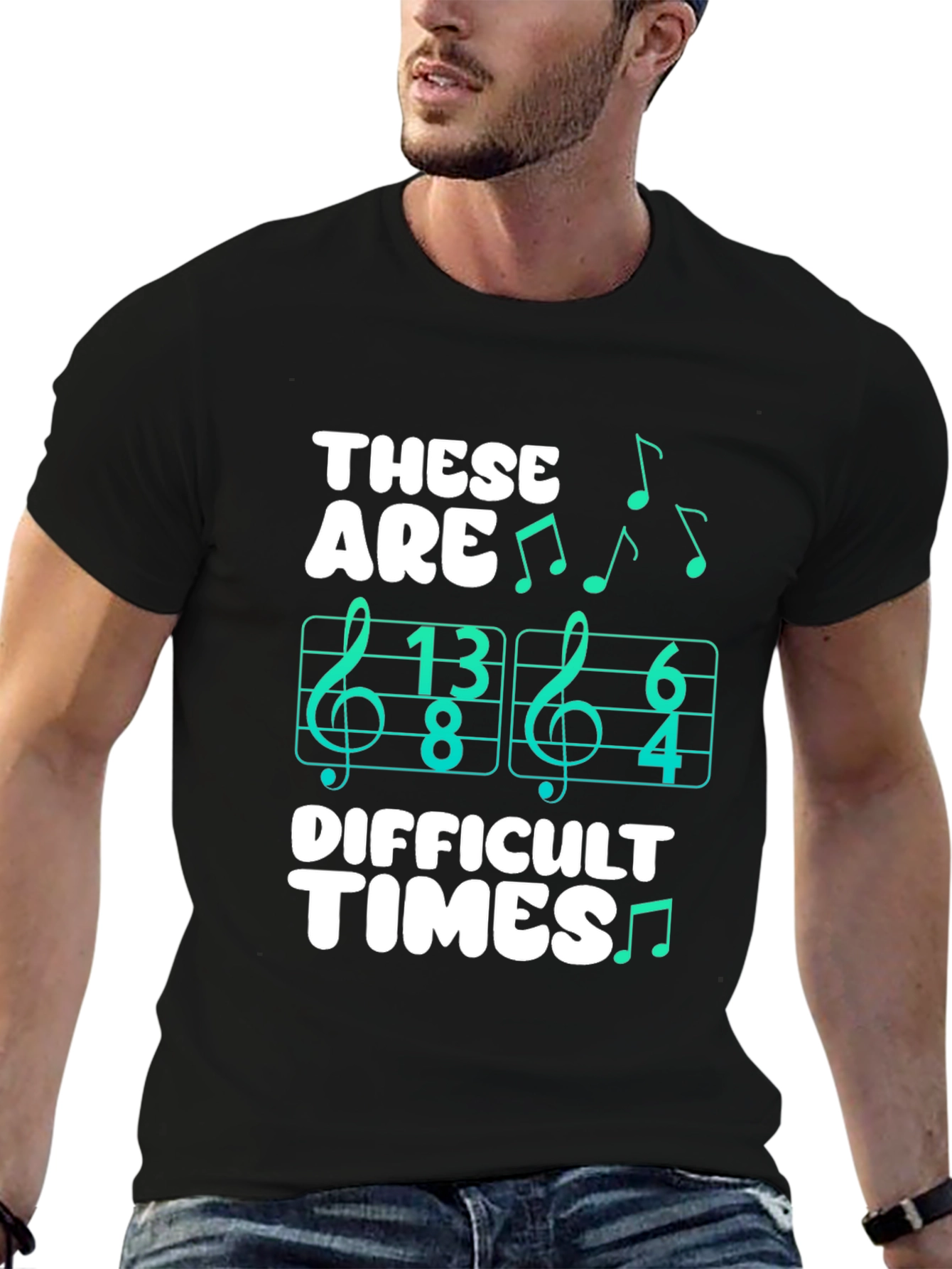 These are Difficult Times Music Pun T-Shirt