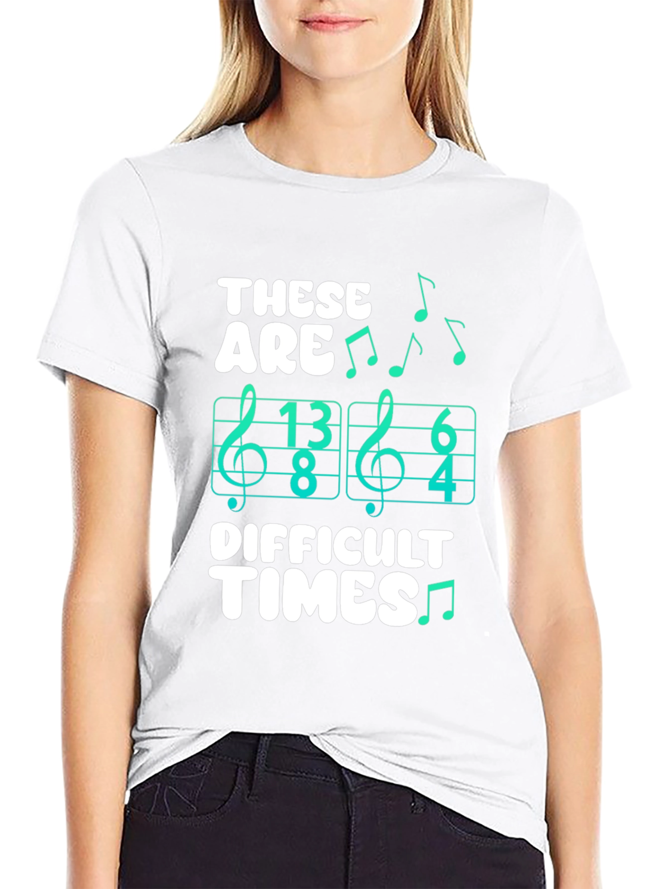 These are Difficult Times Music Pun T-Shirt