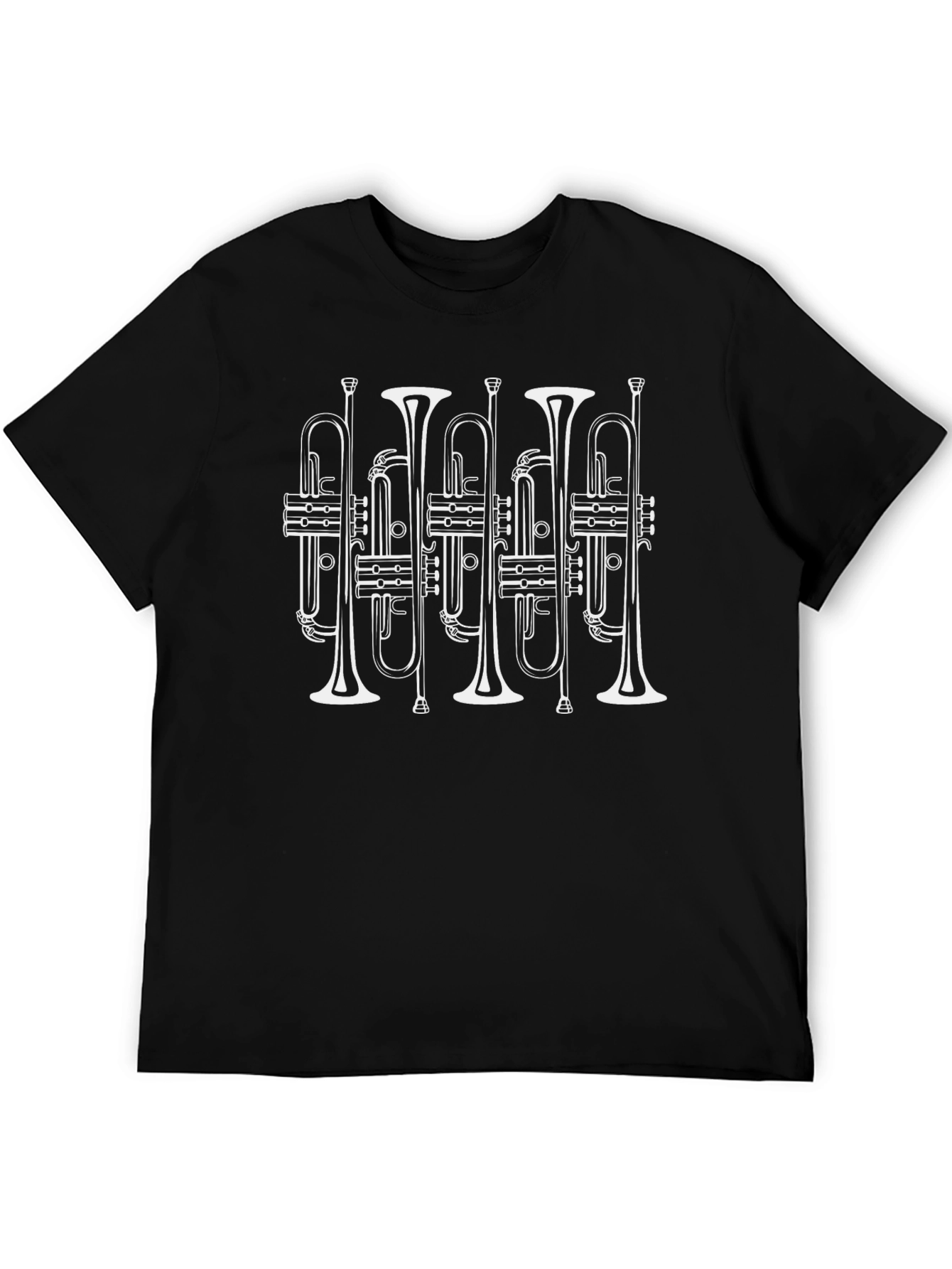Trumpet Band Graphic Tee - Musicians Black T-Shirt