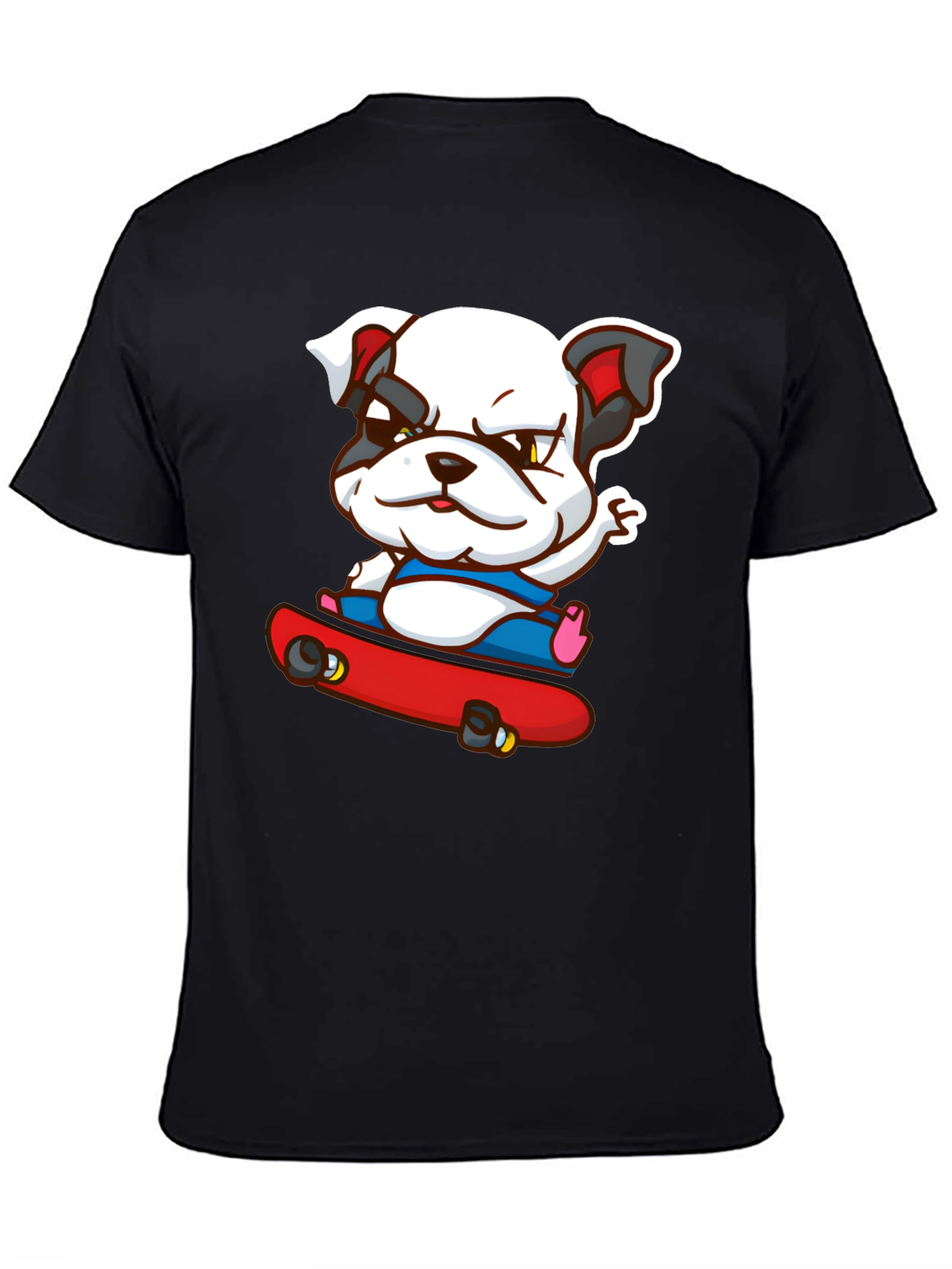 Bulldog Skateboarder Graphic Tee