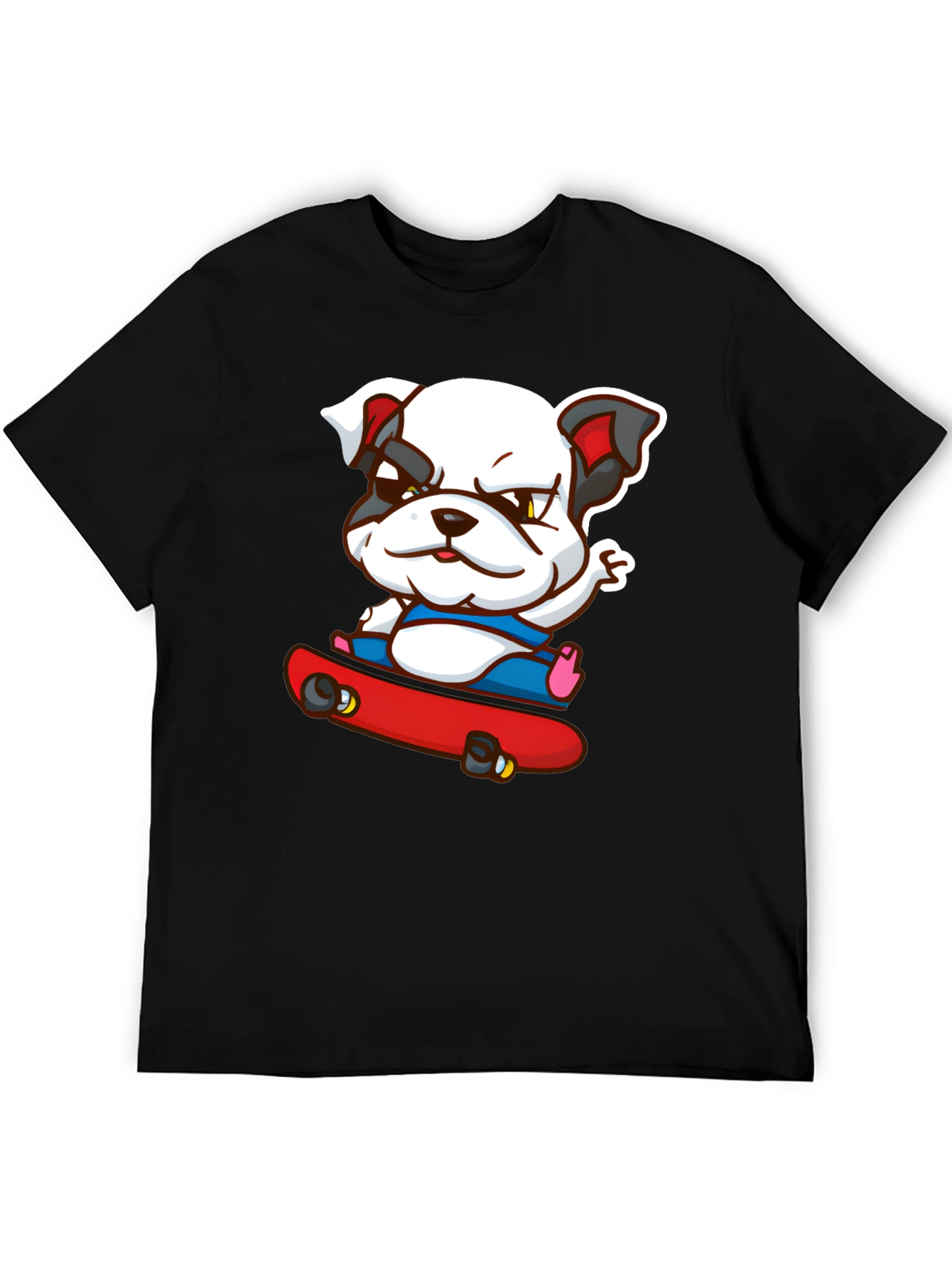 Bulldog Skateboarder Graphic Tee