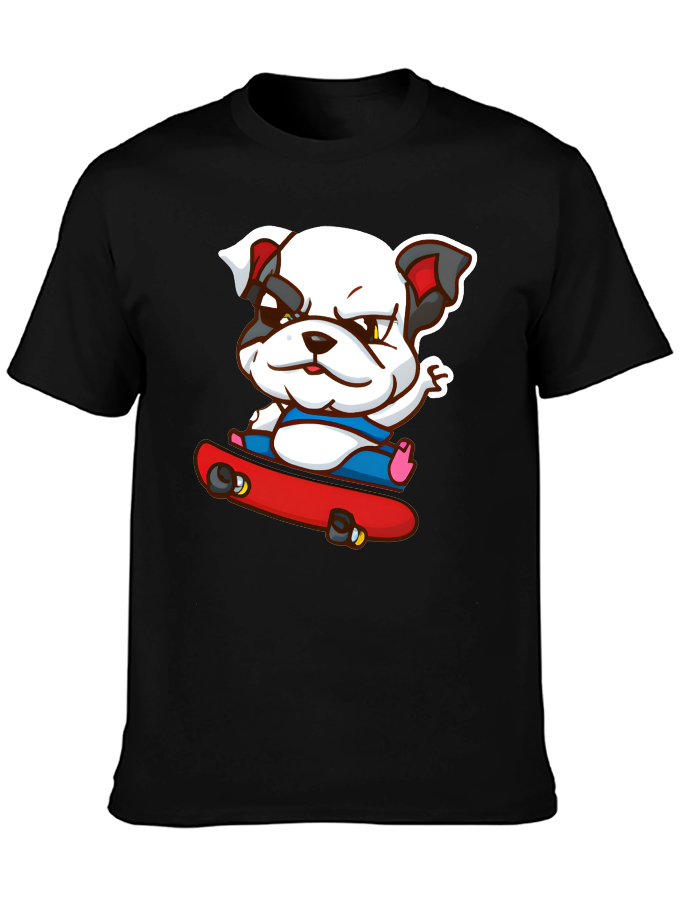 Bulldog Skateboarder Graphic Tee