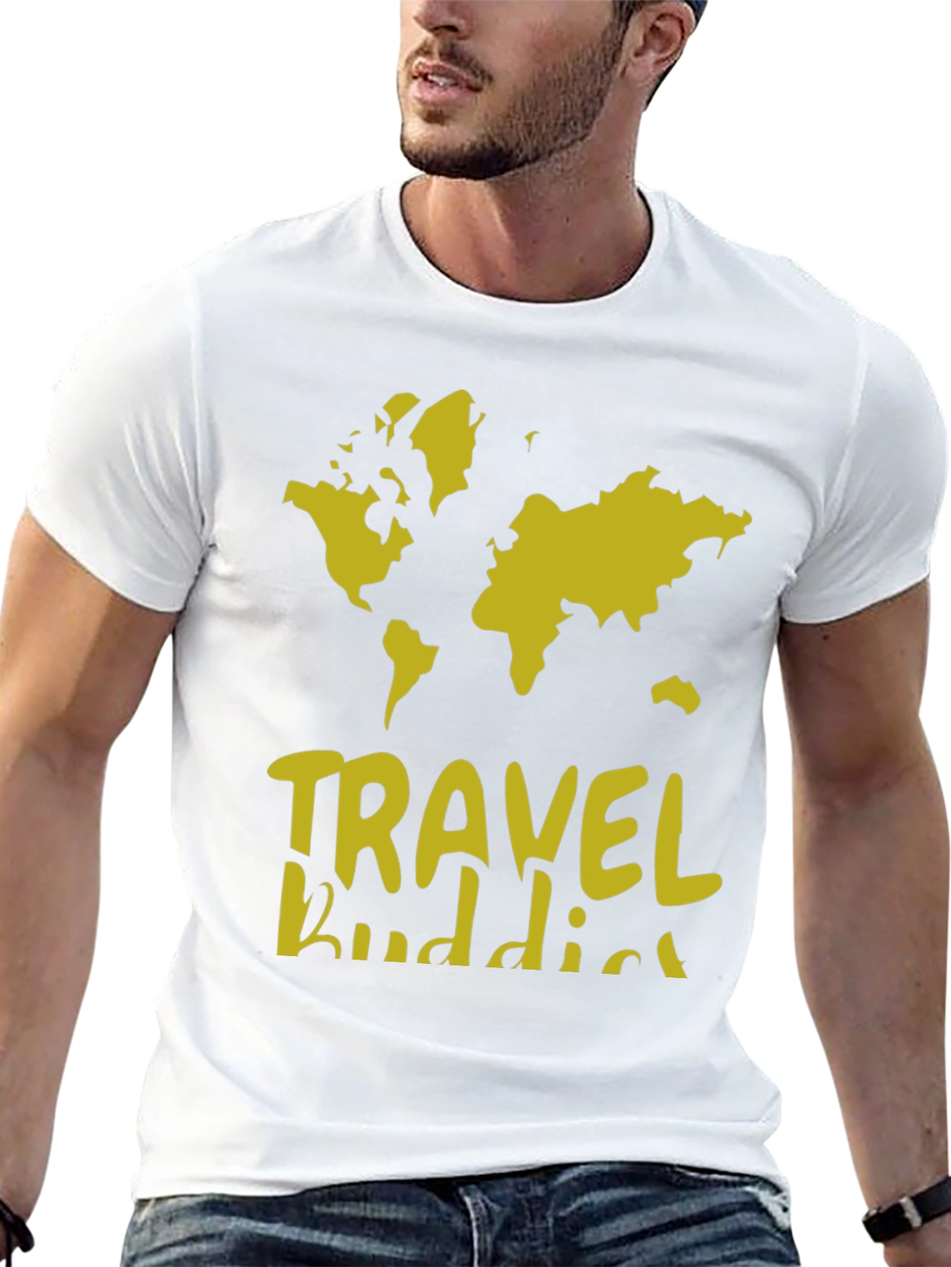 Travel Buddies World Map Graphic T-Shirt