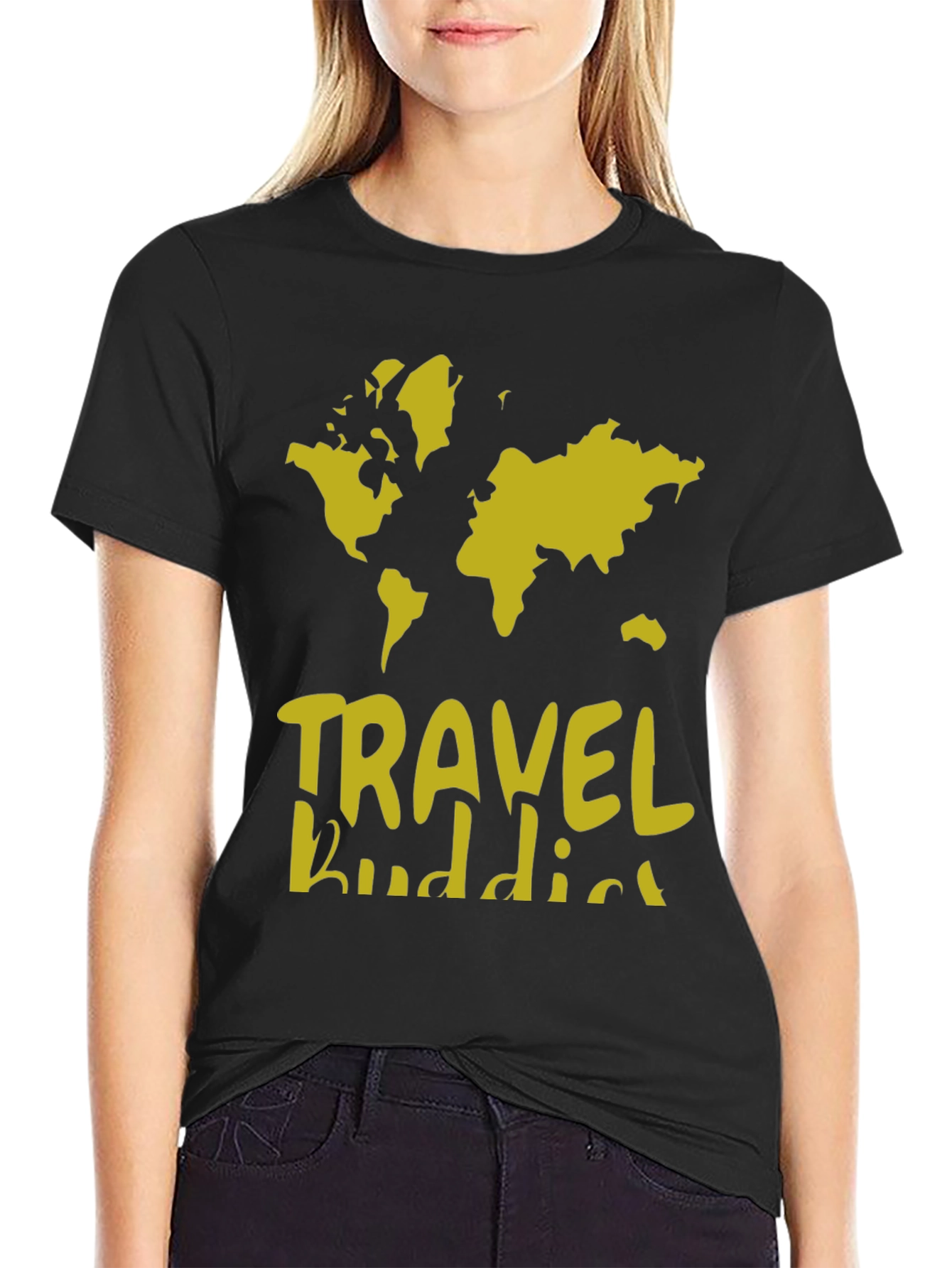 Travel Buddies World Map Graphic T-Shirt