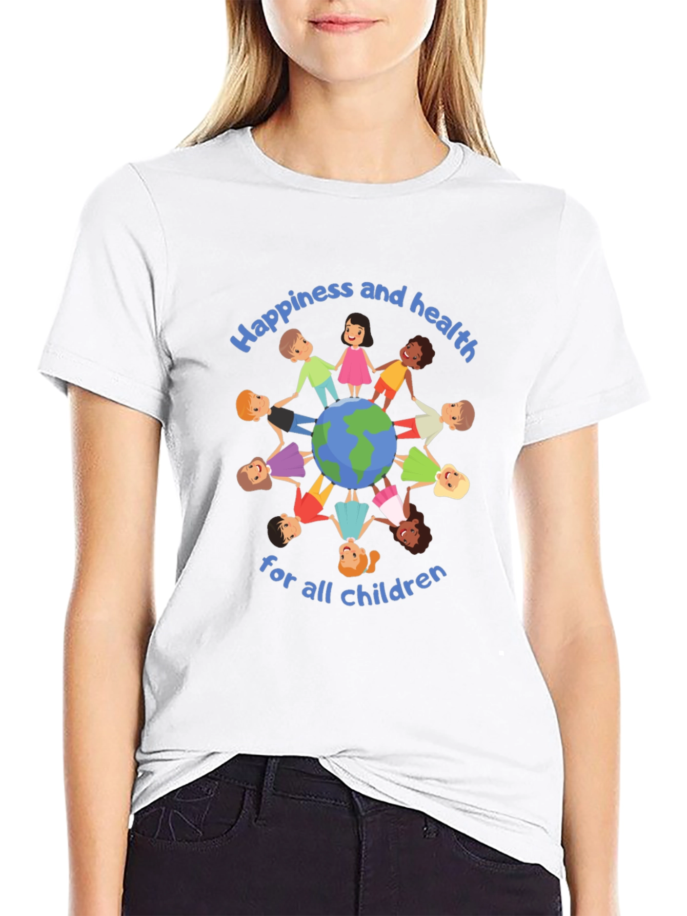 Happiness and Health Childrens Globe T-Shirt