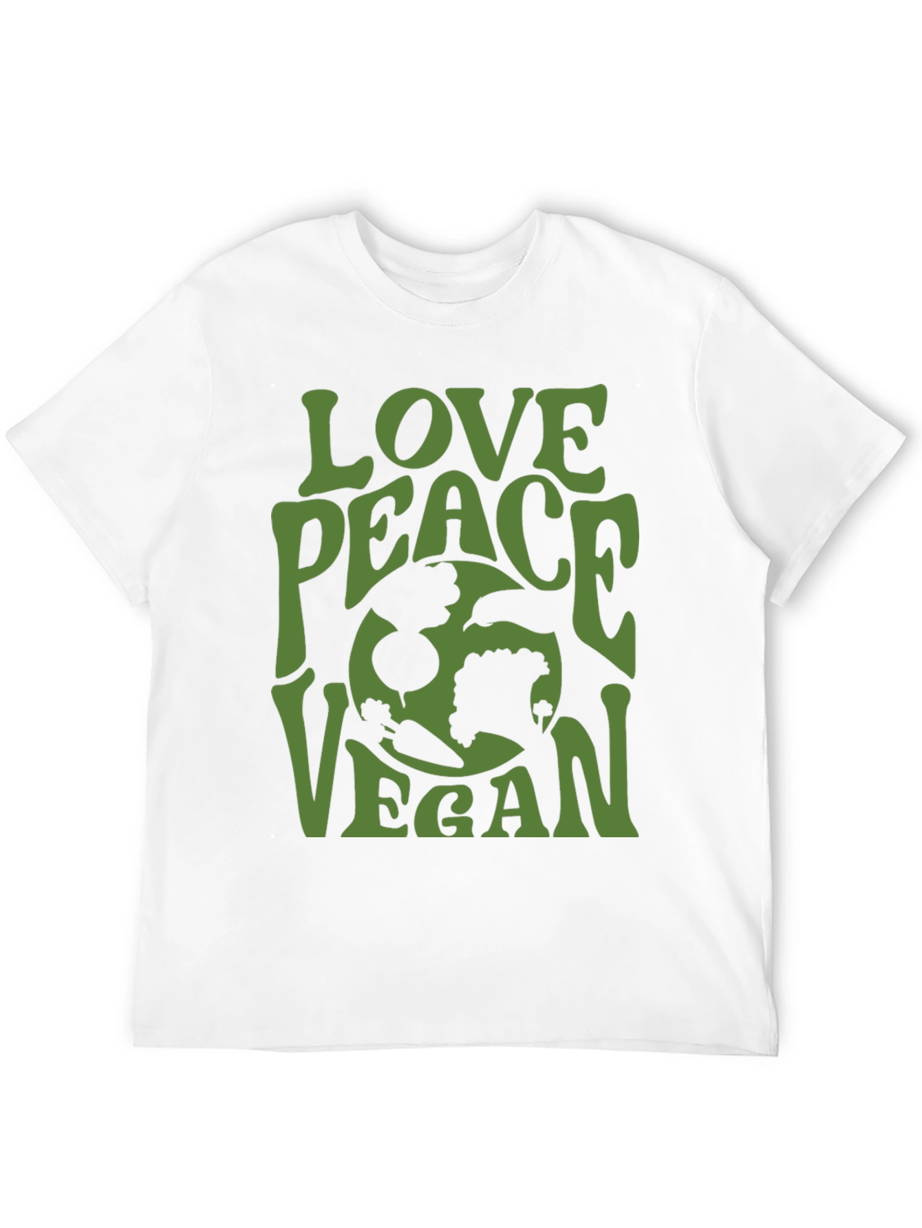 Love Peace Vegan Graphic Tee
