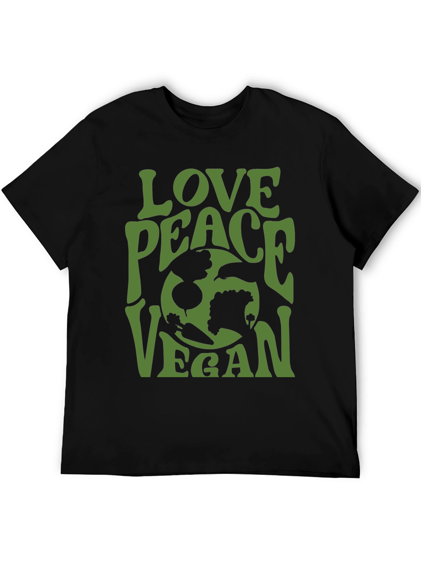 Love Peace Vegan Graphic Tee