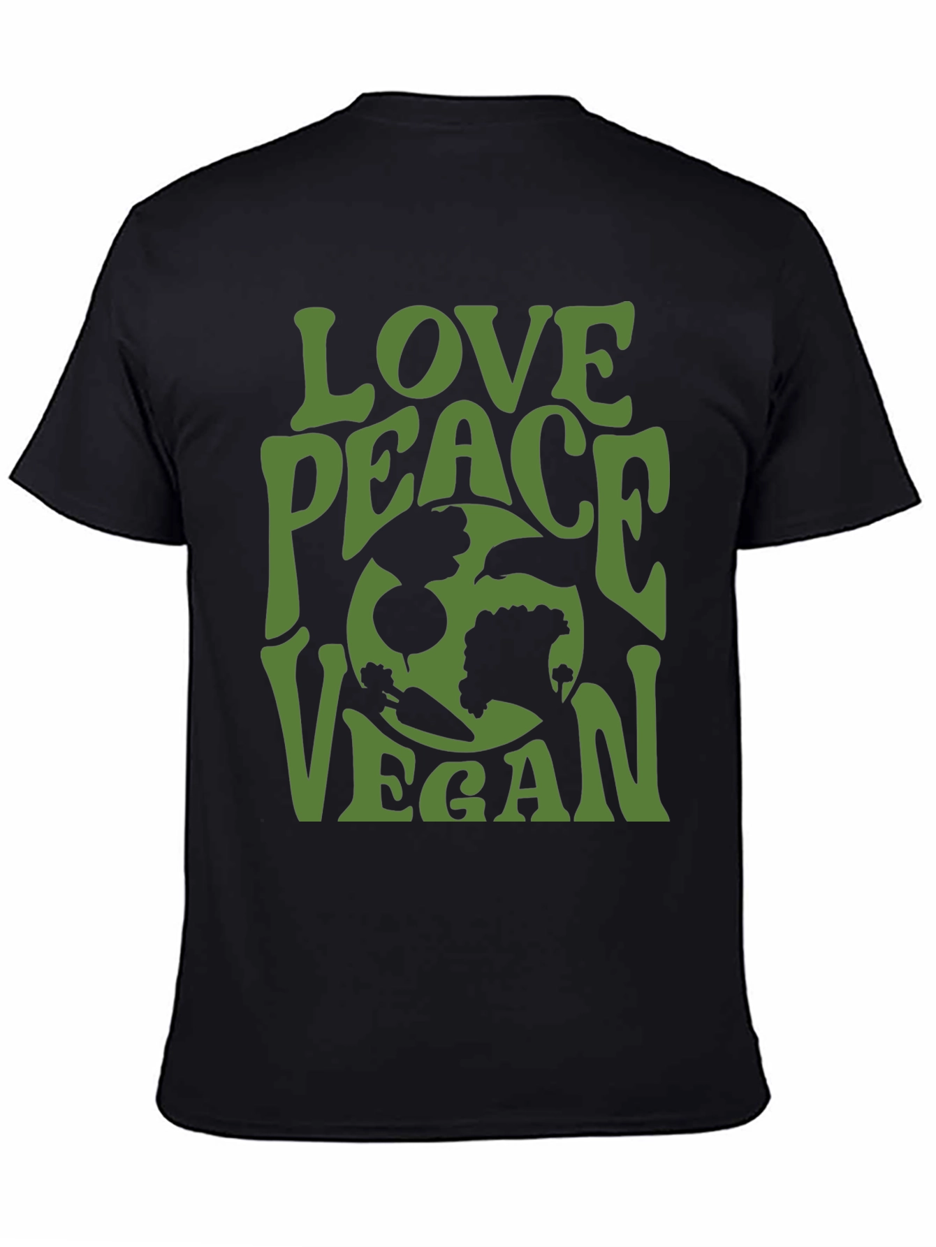 Love Peace Vegan Graphic Tee