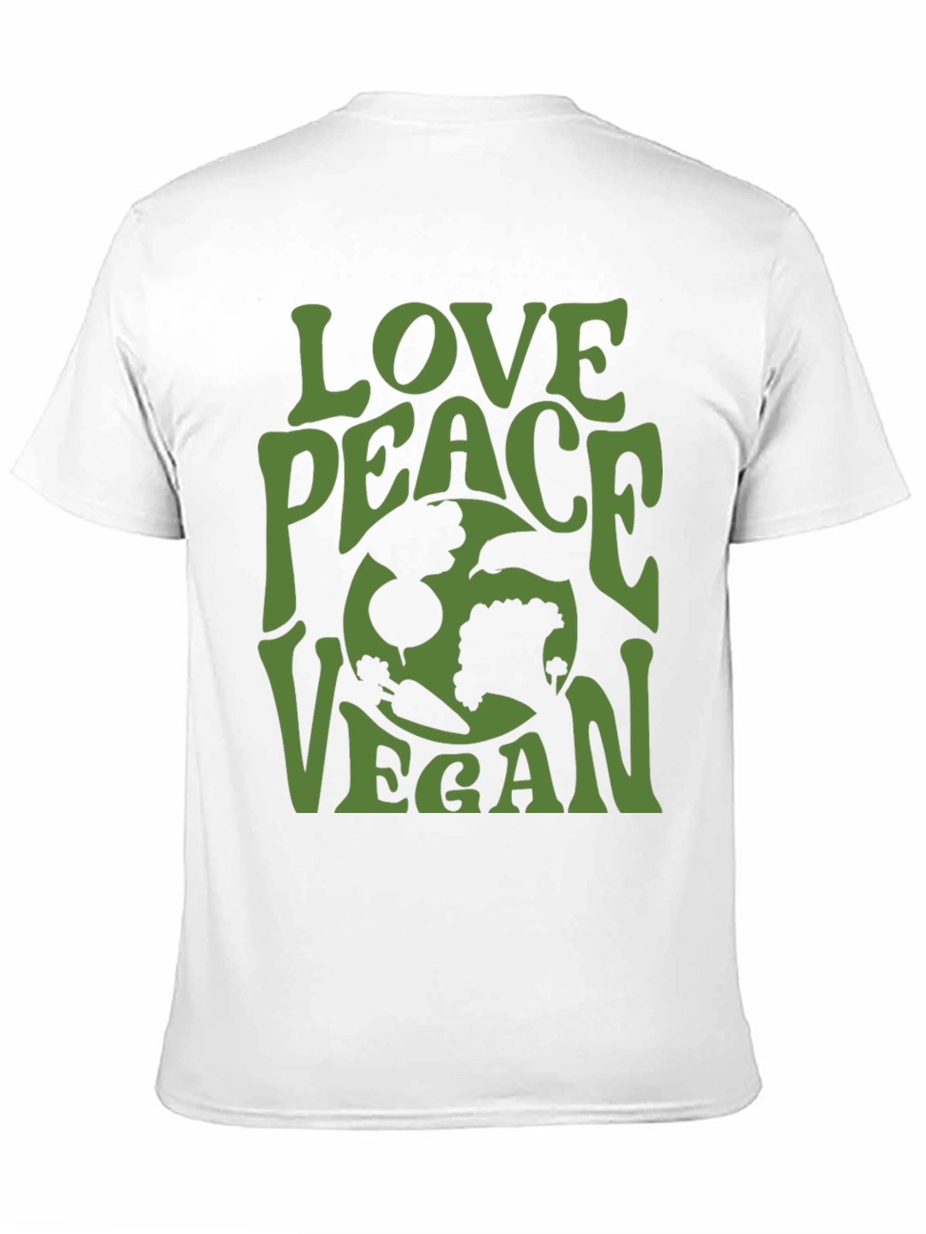 Love Peace Vegan Graphic Tee