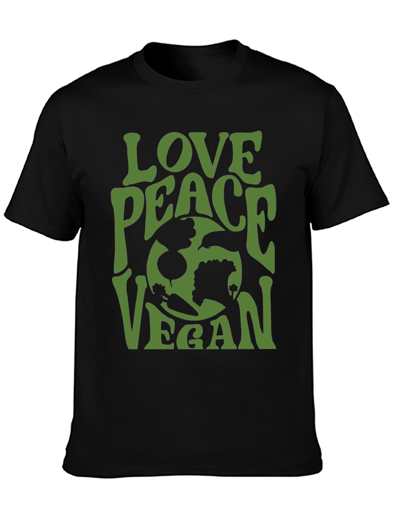 Love Peace Vegan Graphic Tee