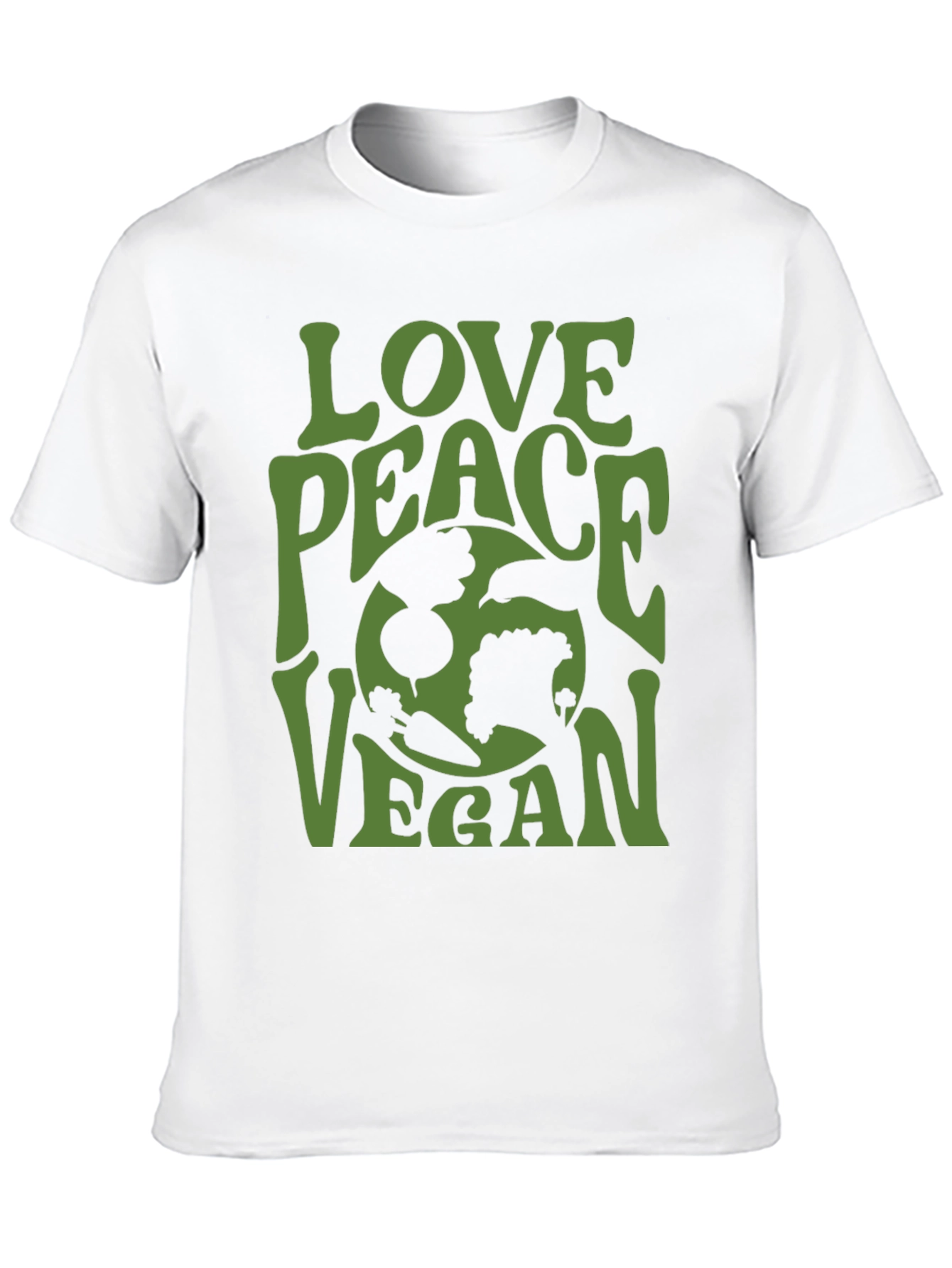 Love Peace Vegan Graphic Tee