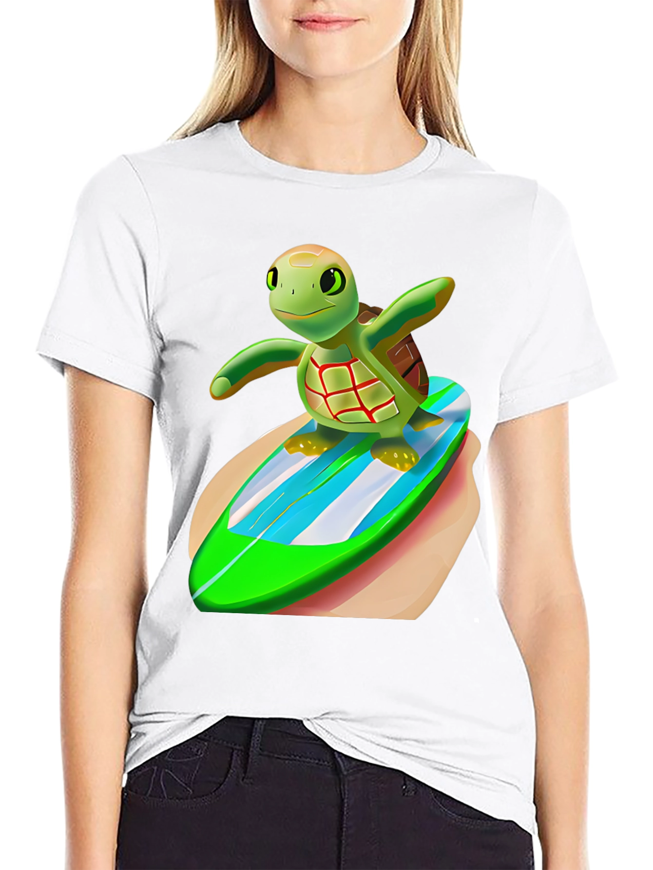 Surfing Turtle Graphic Tee - Cool & Unique Design