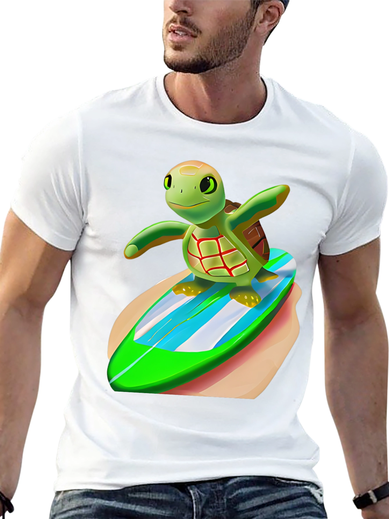 Surfing Turtle Graphic Tee - Cool & Unique Design