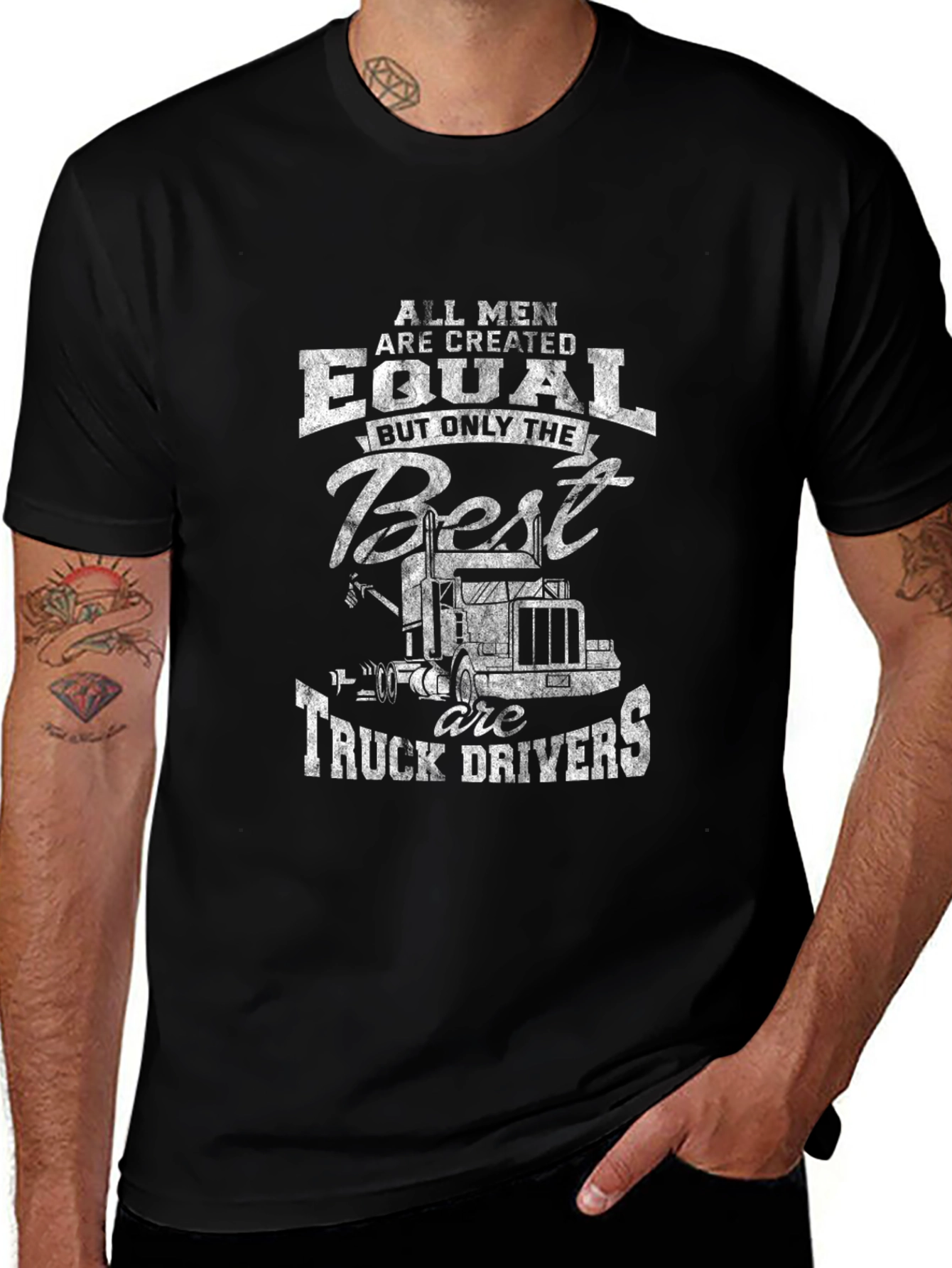 Truck Driver T-Shirt - All Men Are Created Equal