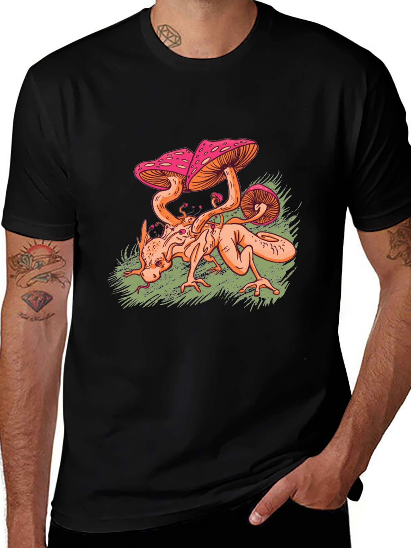 Mushroom Monster Graphic Tee - Unique Design