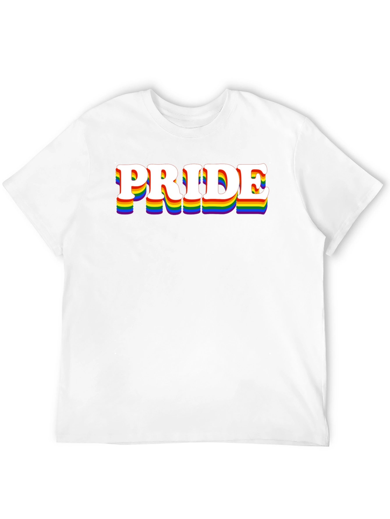 Pride Graphic Tee - Rainbow Text Black Shirt