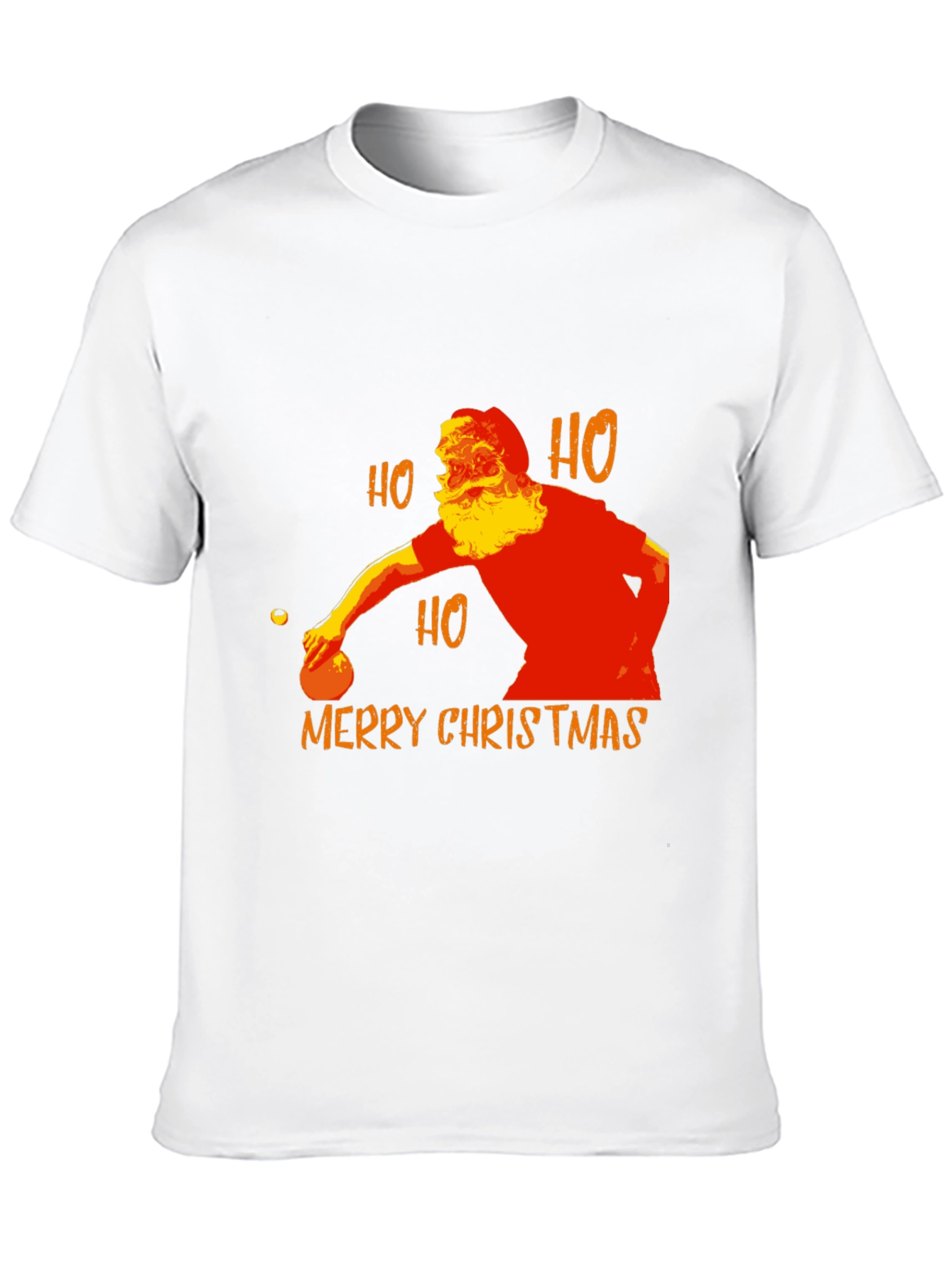 Santa Claus Bowling Merry Christmas T-Shirt