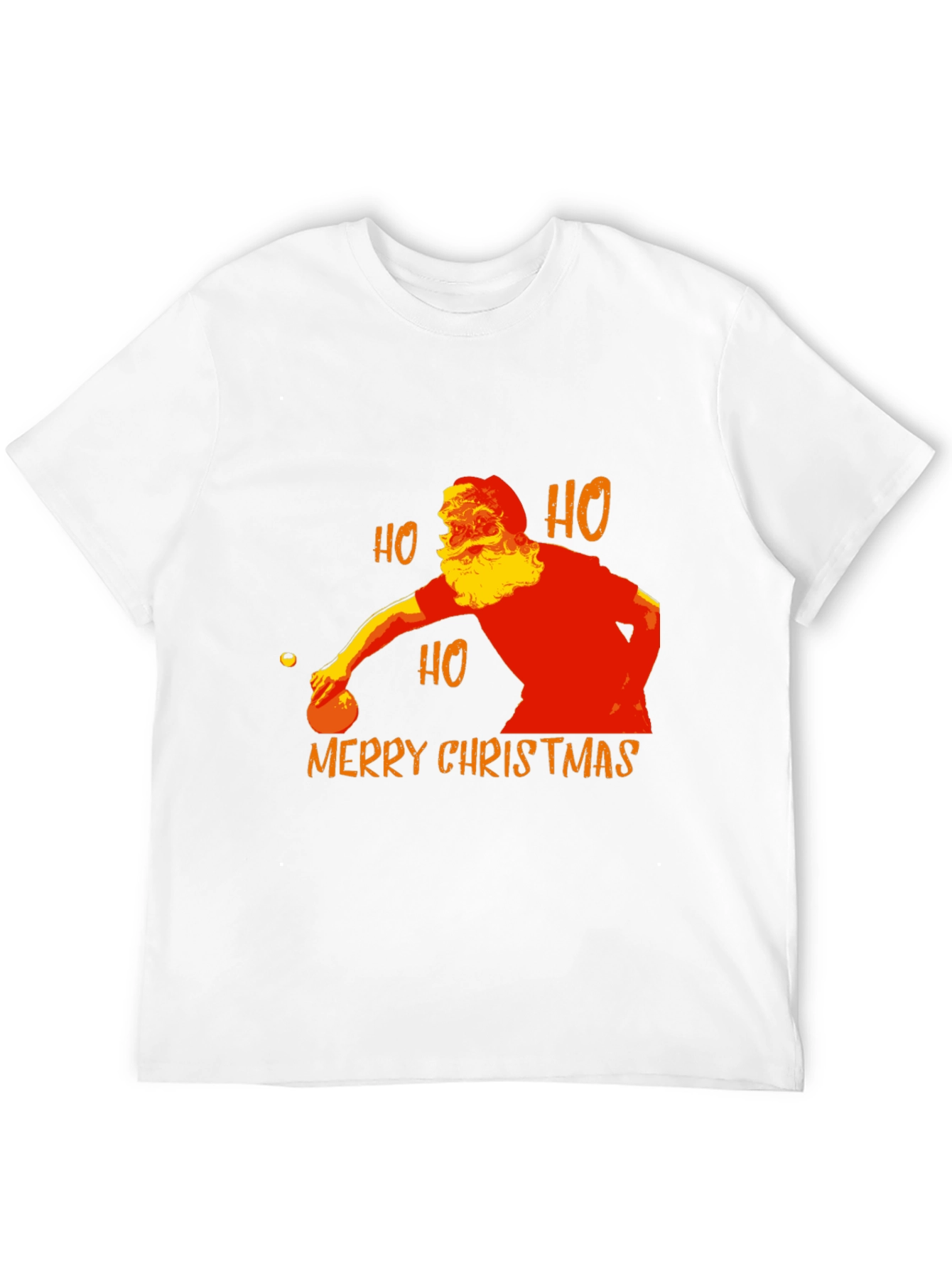 Santa Claus Bowling Merry Christmas T-Shirt