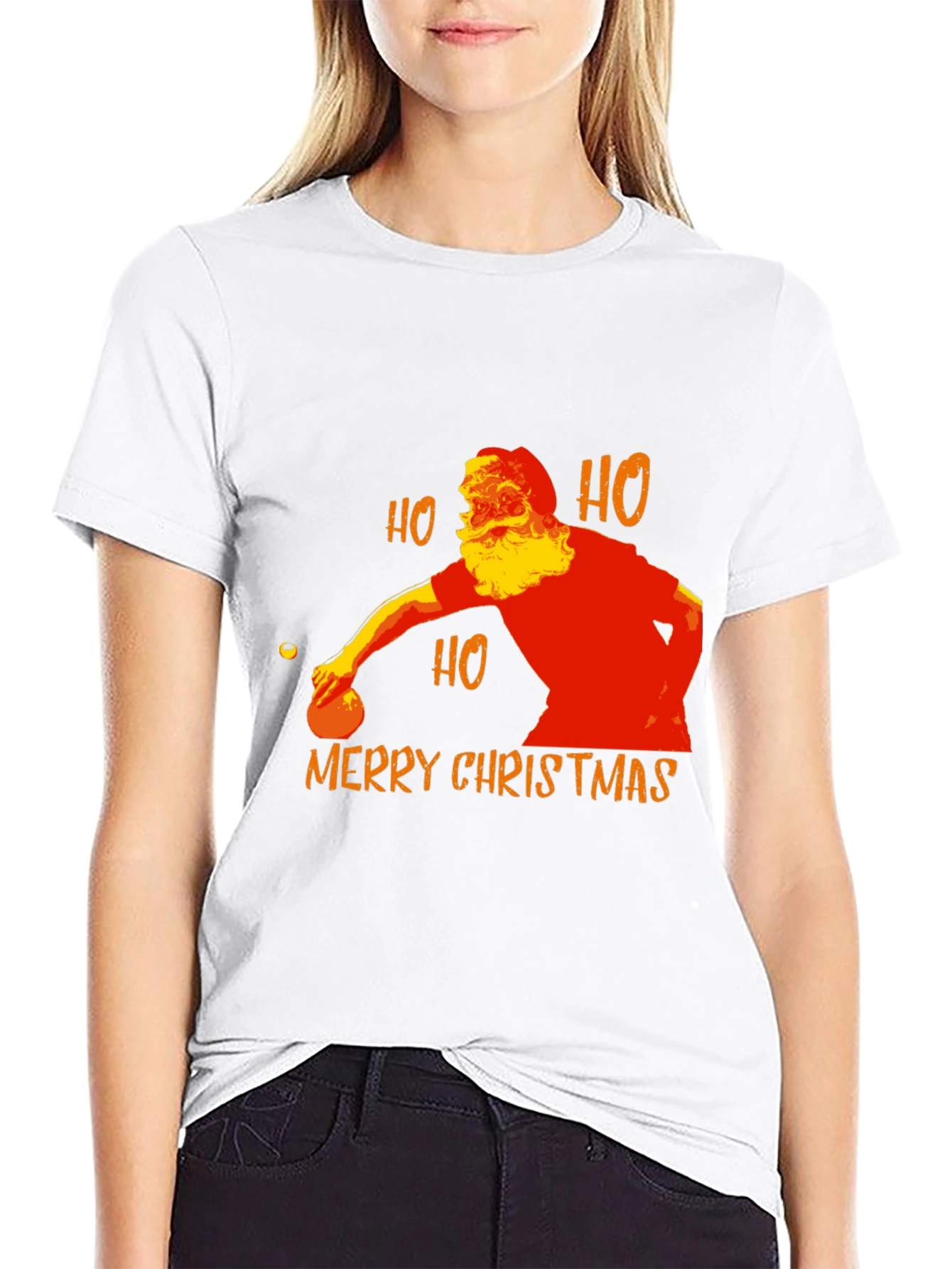 Santa Claus Bowling Merry Christmas T-Shirt