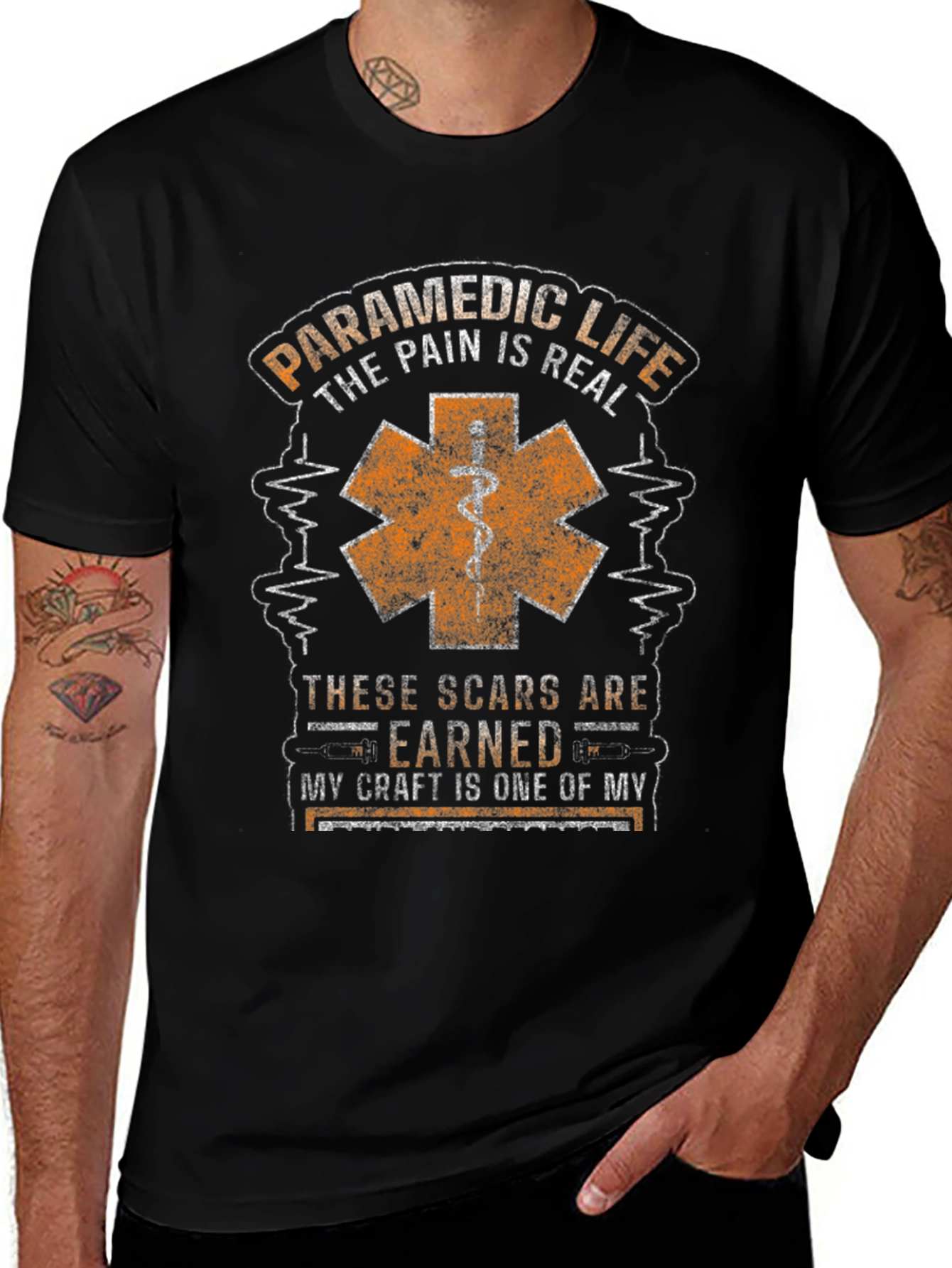Paramedic Life T-Shirt - Scars Earned EMS Tee