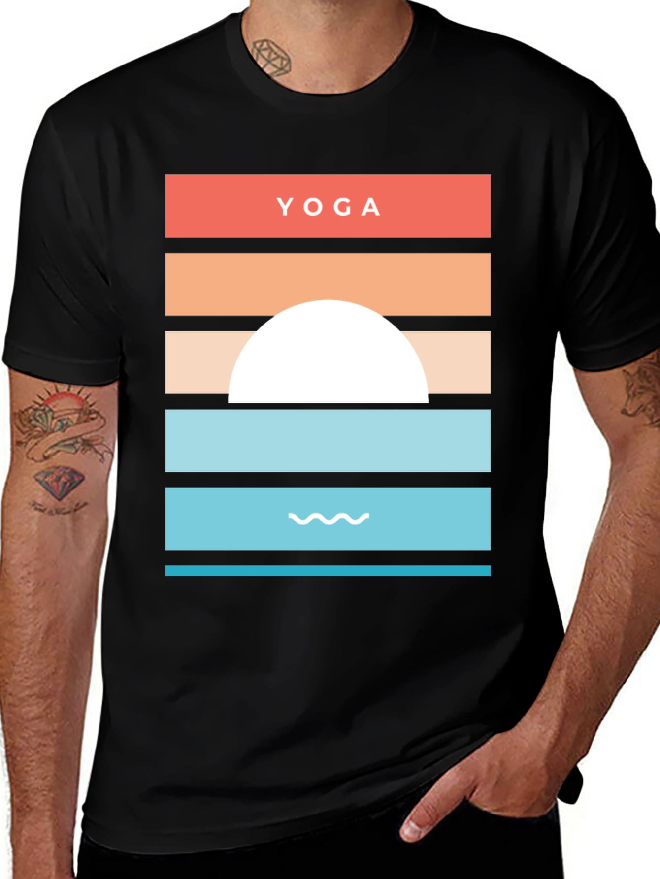 Yoga Sunset Graphic Tee | Relaxation and Style