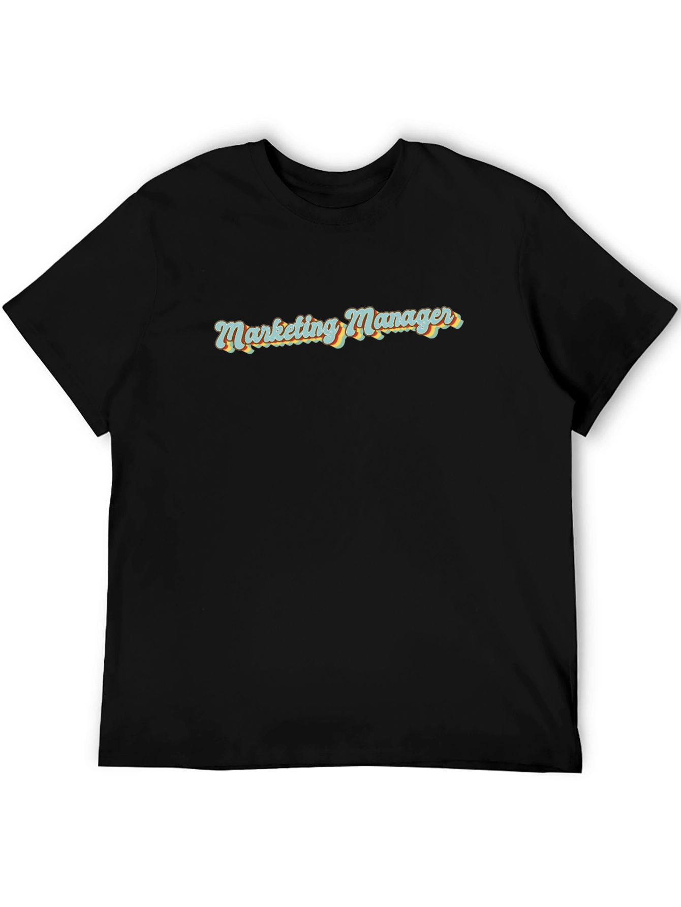 Retro Marketing Manager Black T-Shirt
