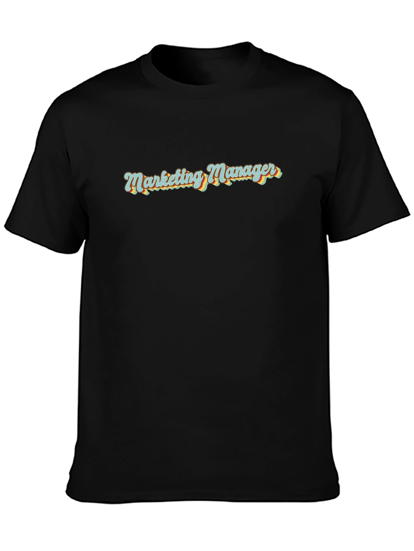 Retro Marketing Manager Black T-Shirt