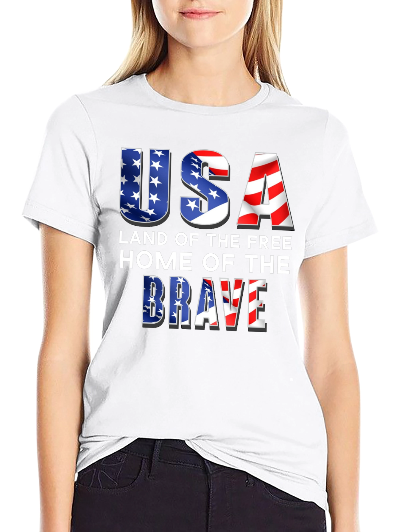 USA Land of the Free Patriotic T-Shirt