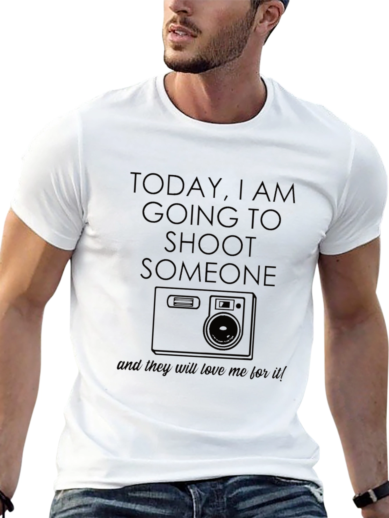 Photography Humor T-Shirt - Shoot Someone With Camera!