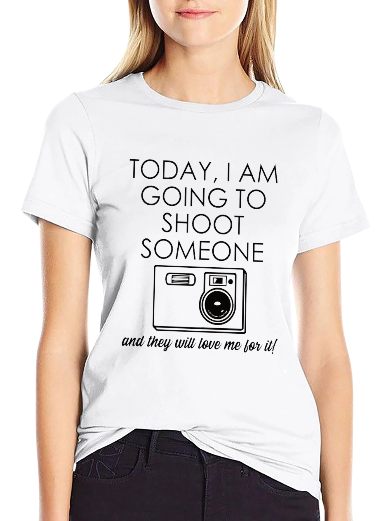 Photography Humor T-Shirt - Shoot Someone With Camera!