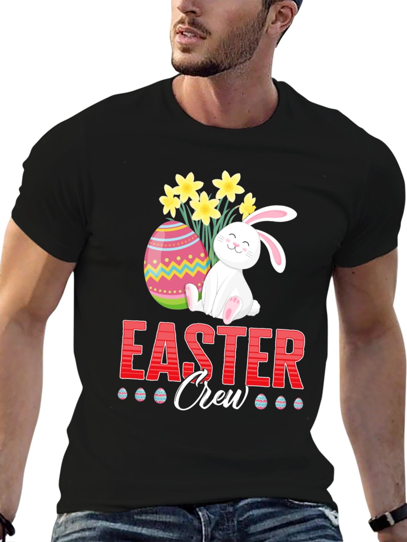 Easter Crew T-Shirt - Bunny & Egg Graphic Tee