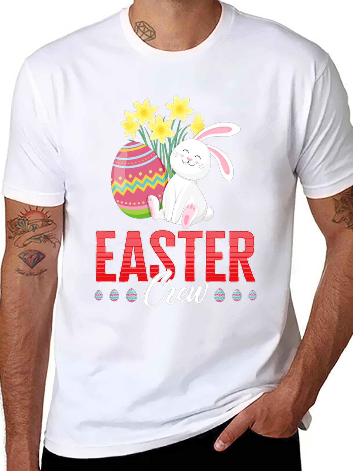 Easter Crew T-Shirt - Bunny & Egg Graphic Tee