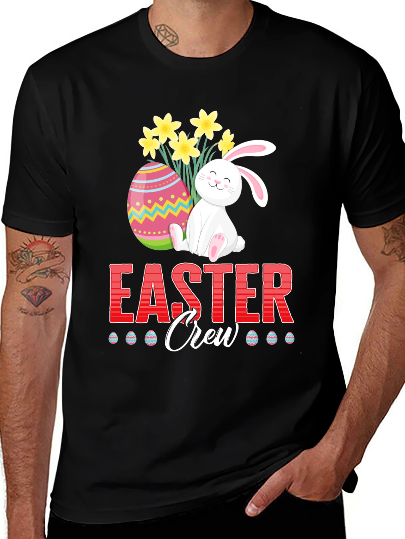 Easter Crew T-Shirt - Bunny & Egg Graphic Tee