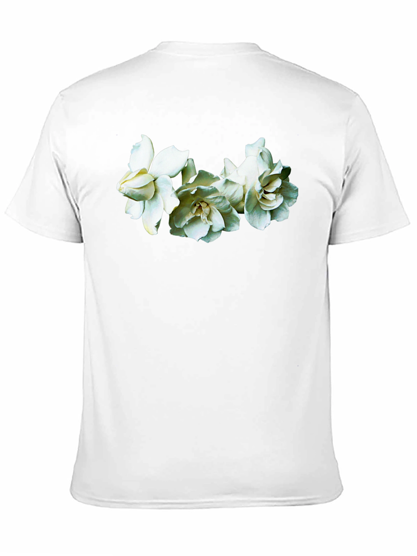 Floral Graphic Tee - Elegant Gardenia Design