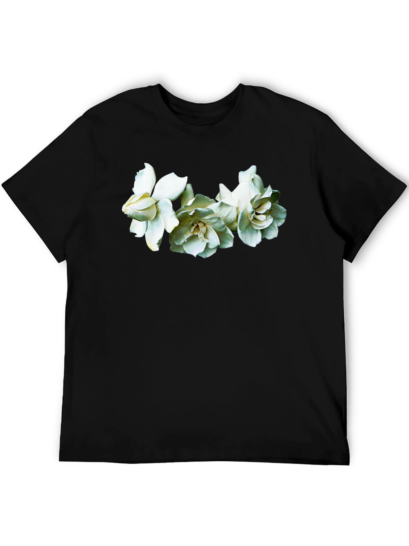 Floral Graphic Tee - Elegant Gardenia Design