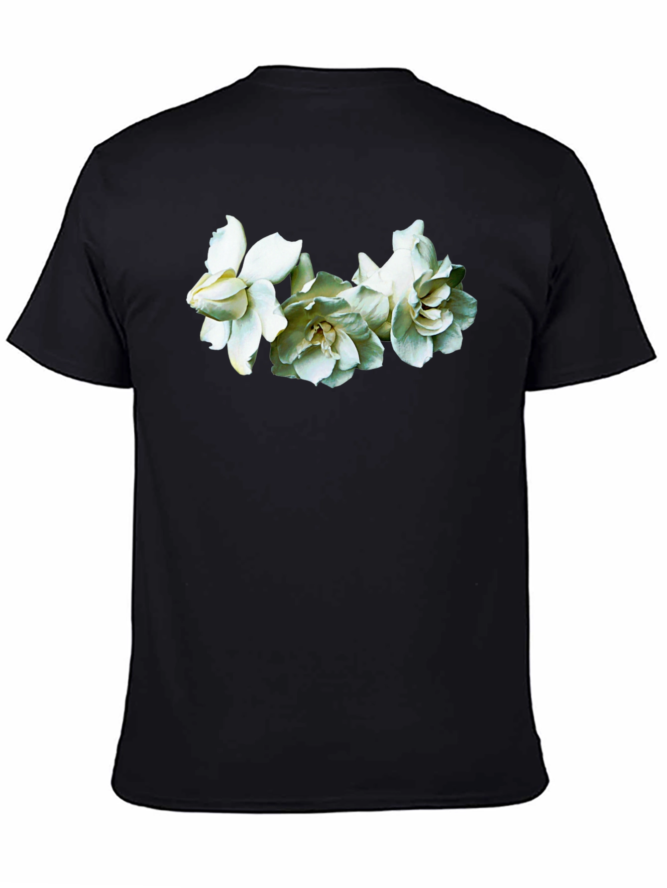 Floral Graphic Tee - Elegant Gardenia Design