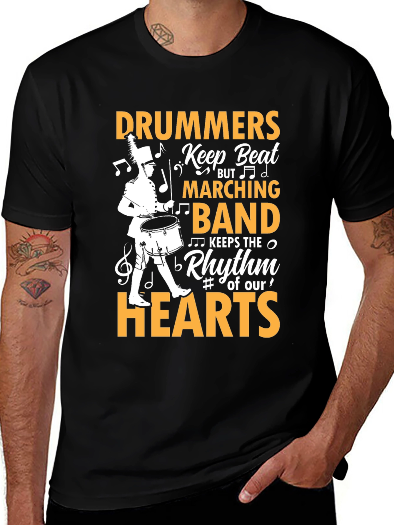 Drummers Heartbeat T-Shirt - Marching Band Apparel