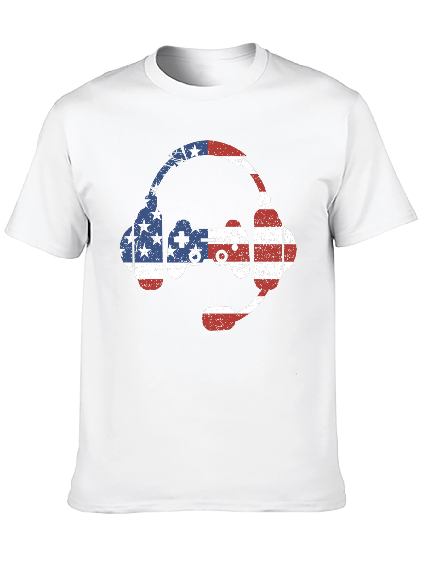 American Flag Gamer T-Shirt - Patriotic Gaming Tee