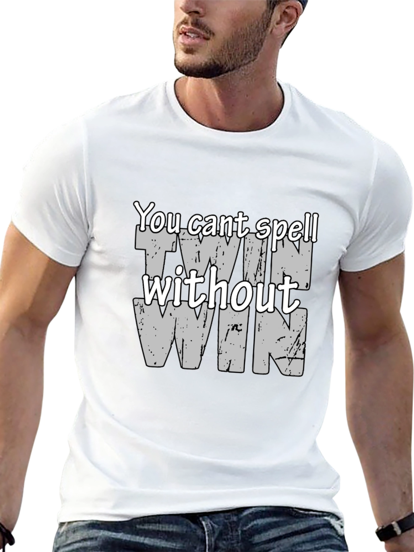 Twin Win Graphic Tee - Funny Slogan T-Shirt