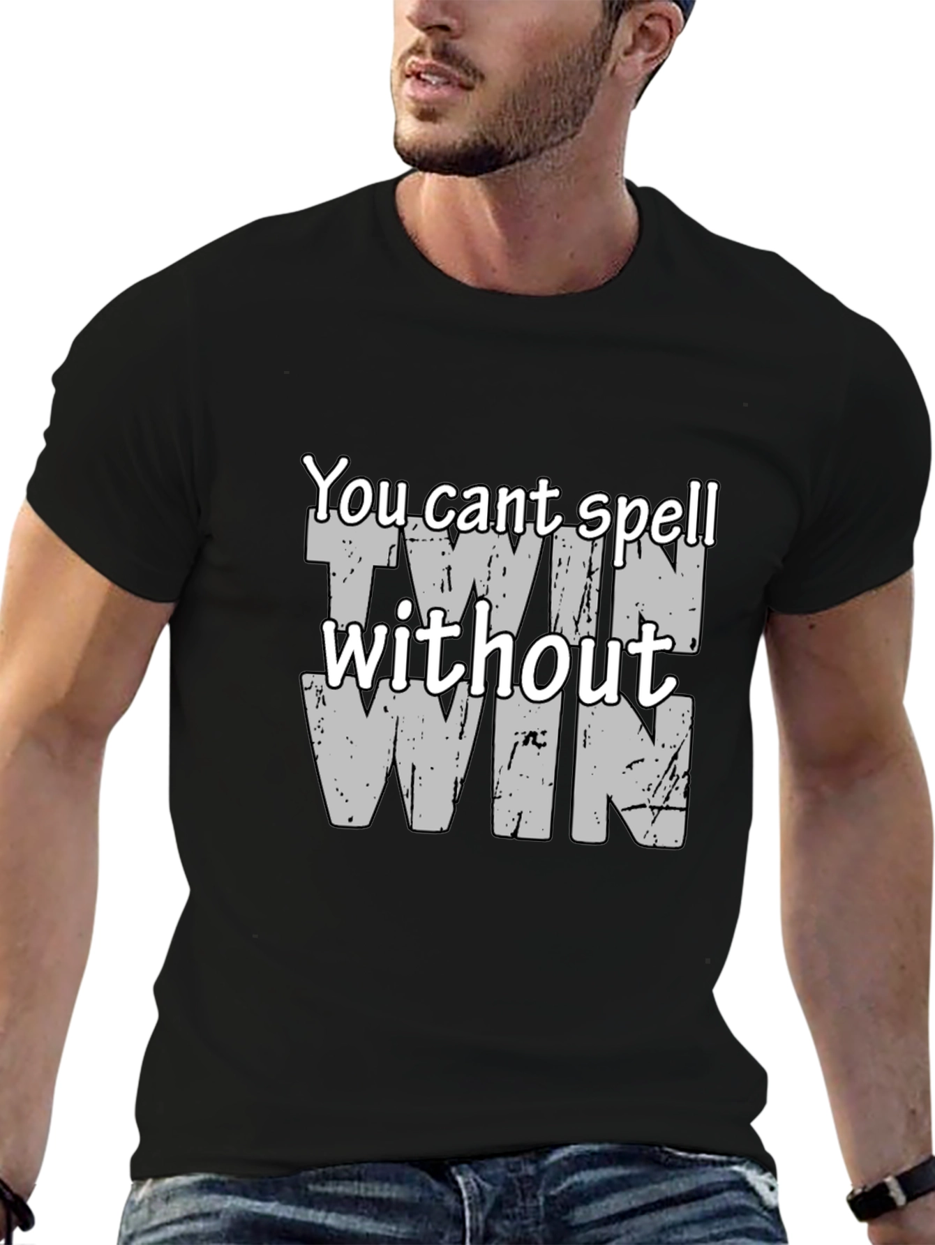 Twin Win Graphic Tee - Funny Slogan T-Shirt