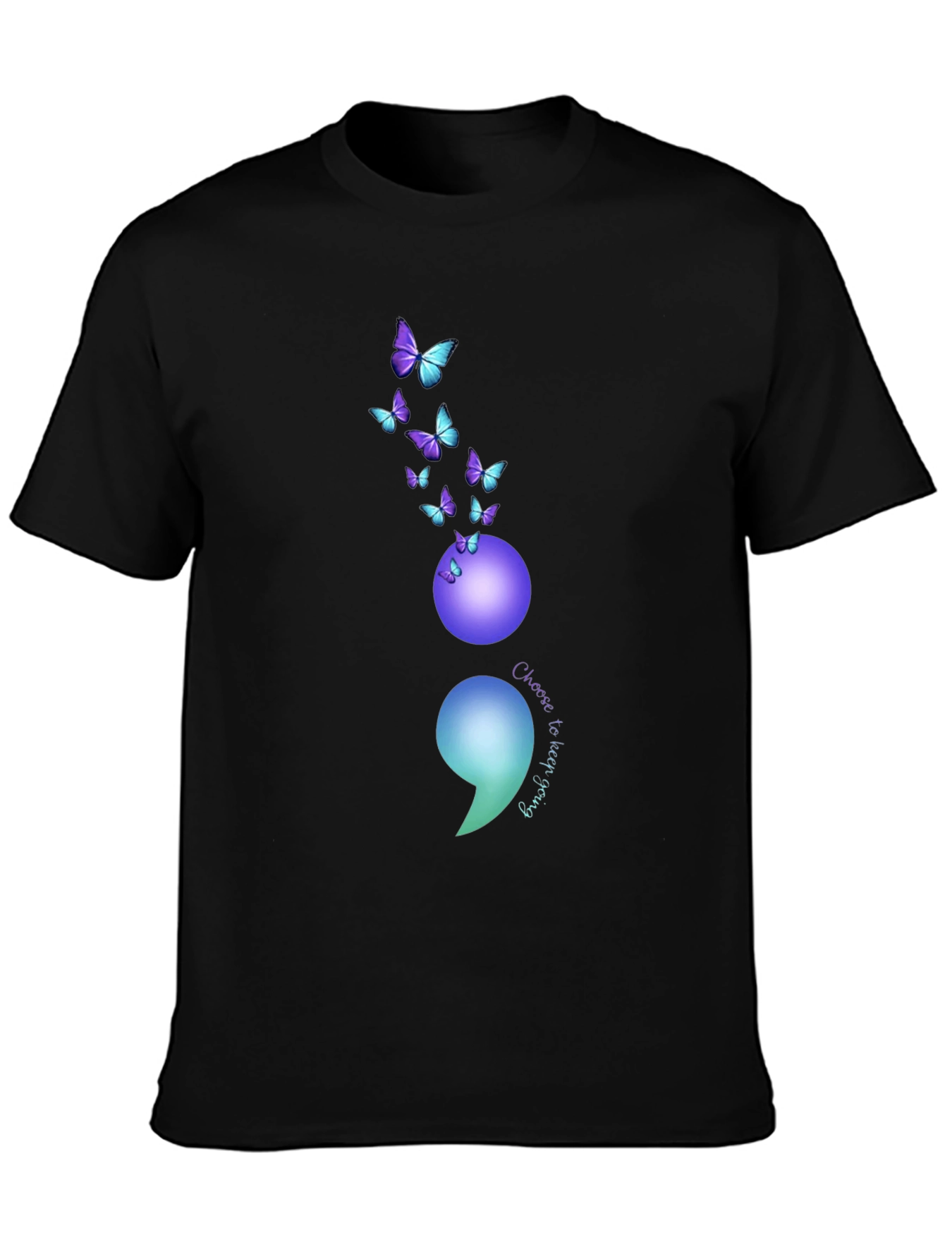 Semicolon Butterfly Graphic Tee