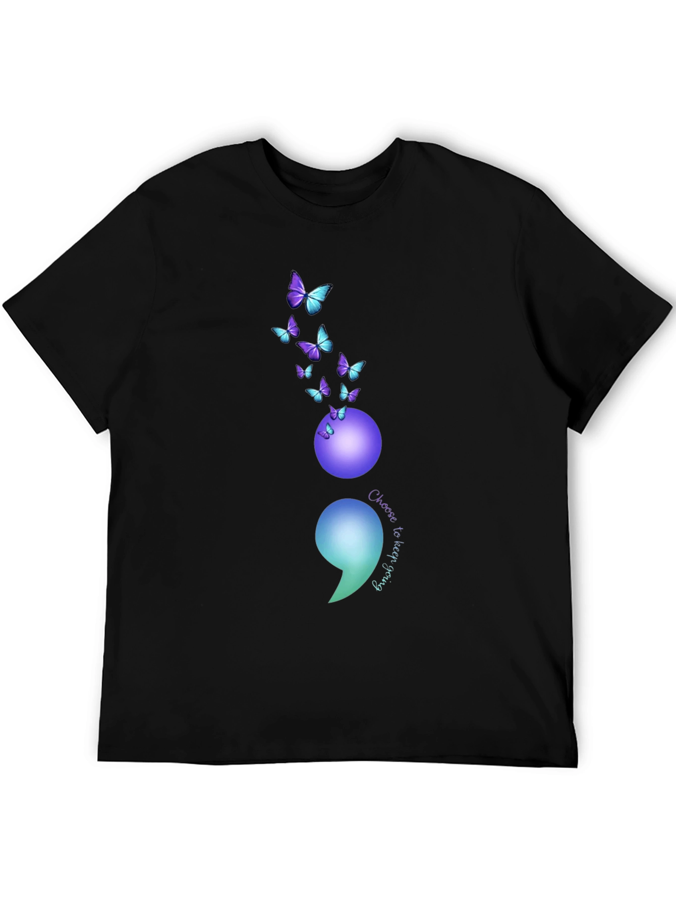 Semicolon Butterfly Graphic Tee
