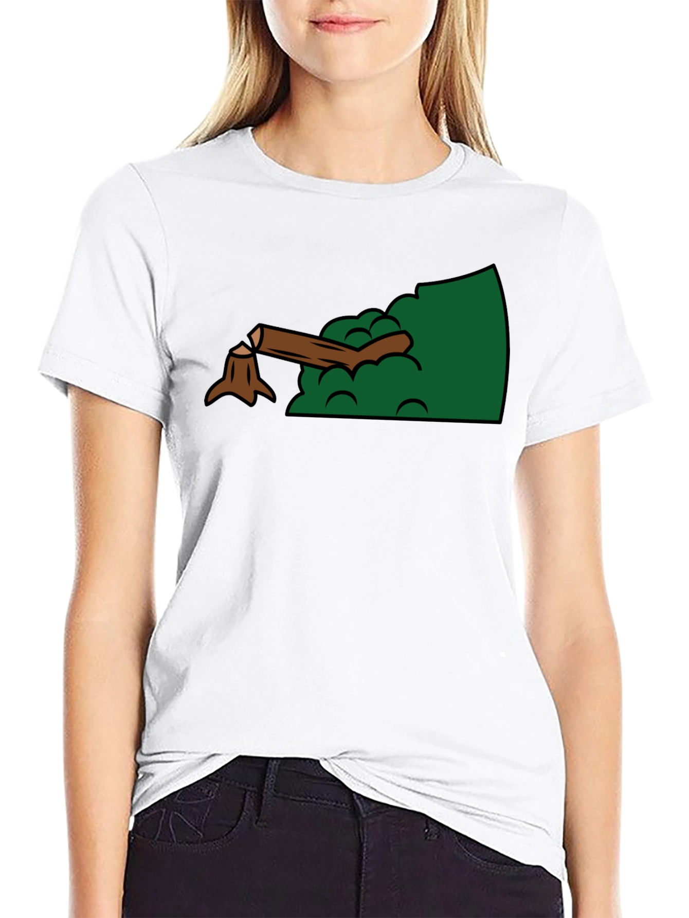 Funny Lumberjack Tree Stump Graphic T-Shirt