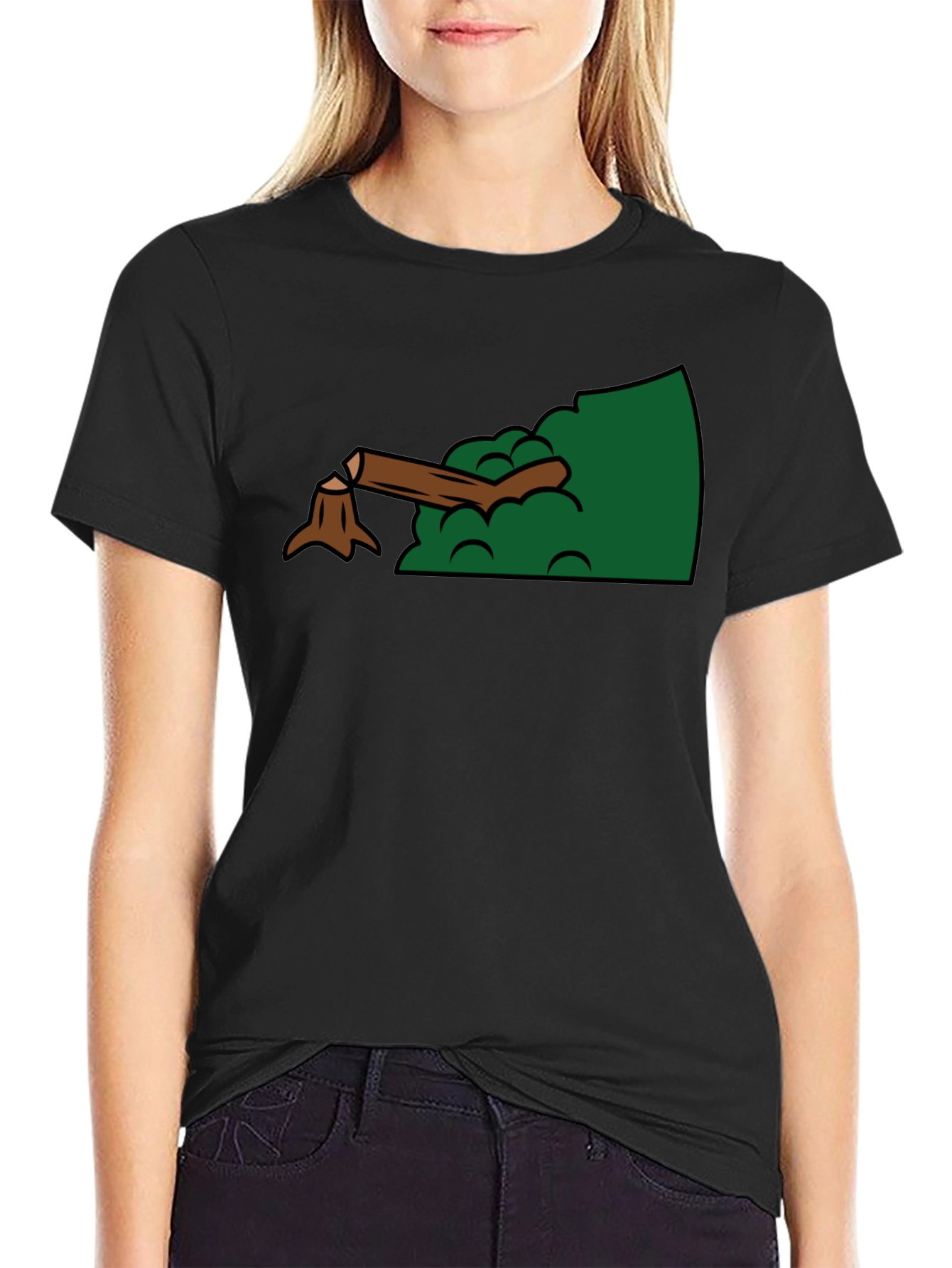 Funny Lumberjack Tree Stump Graphic T-Shirt