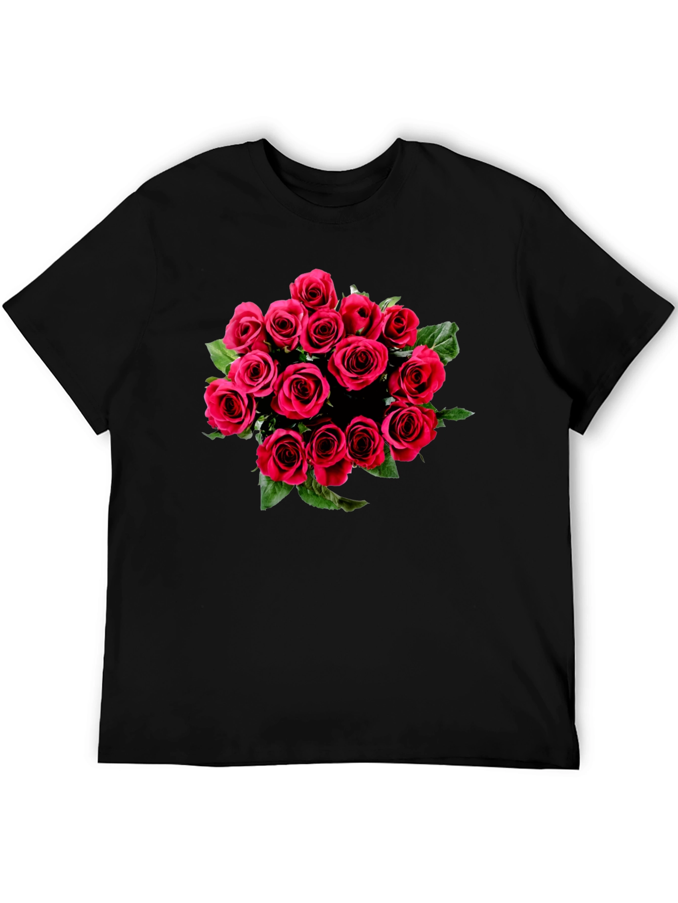 Roses Graphic Black T-Shirt