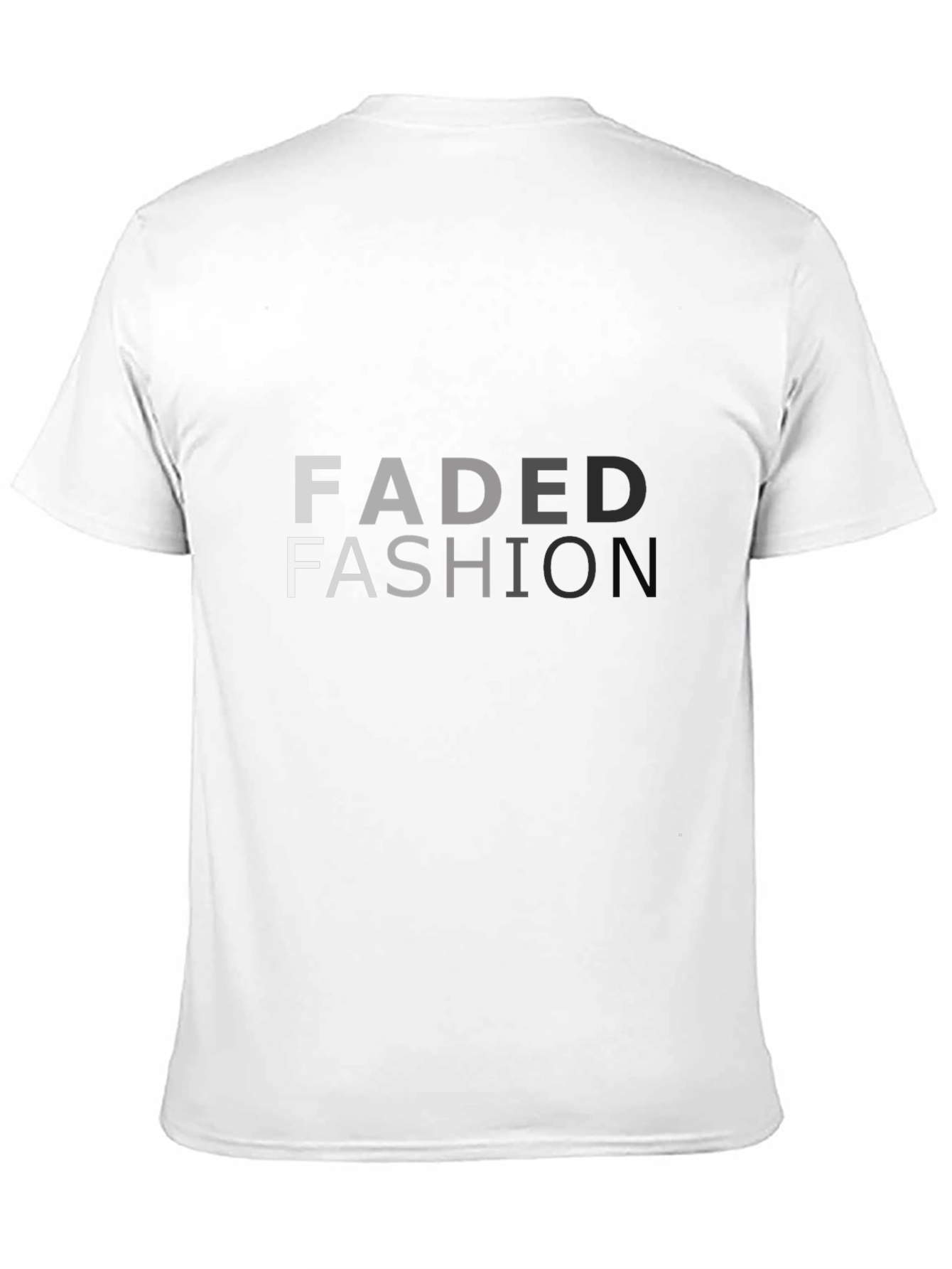 Faded Fashion Graphic Print Black T-Shirt